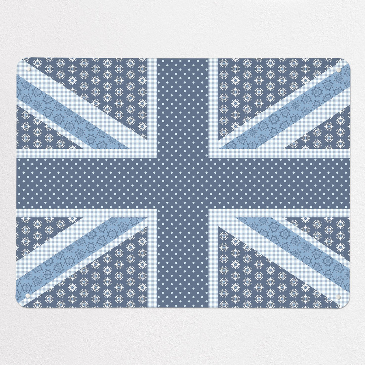 Cool Britannia magnetic notice board in Blue, large size, 100 × 75 cm