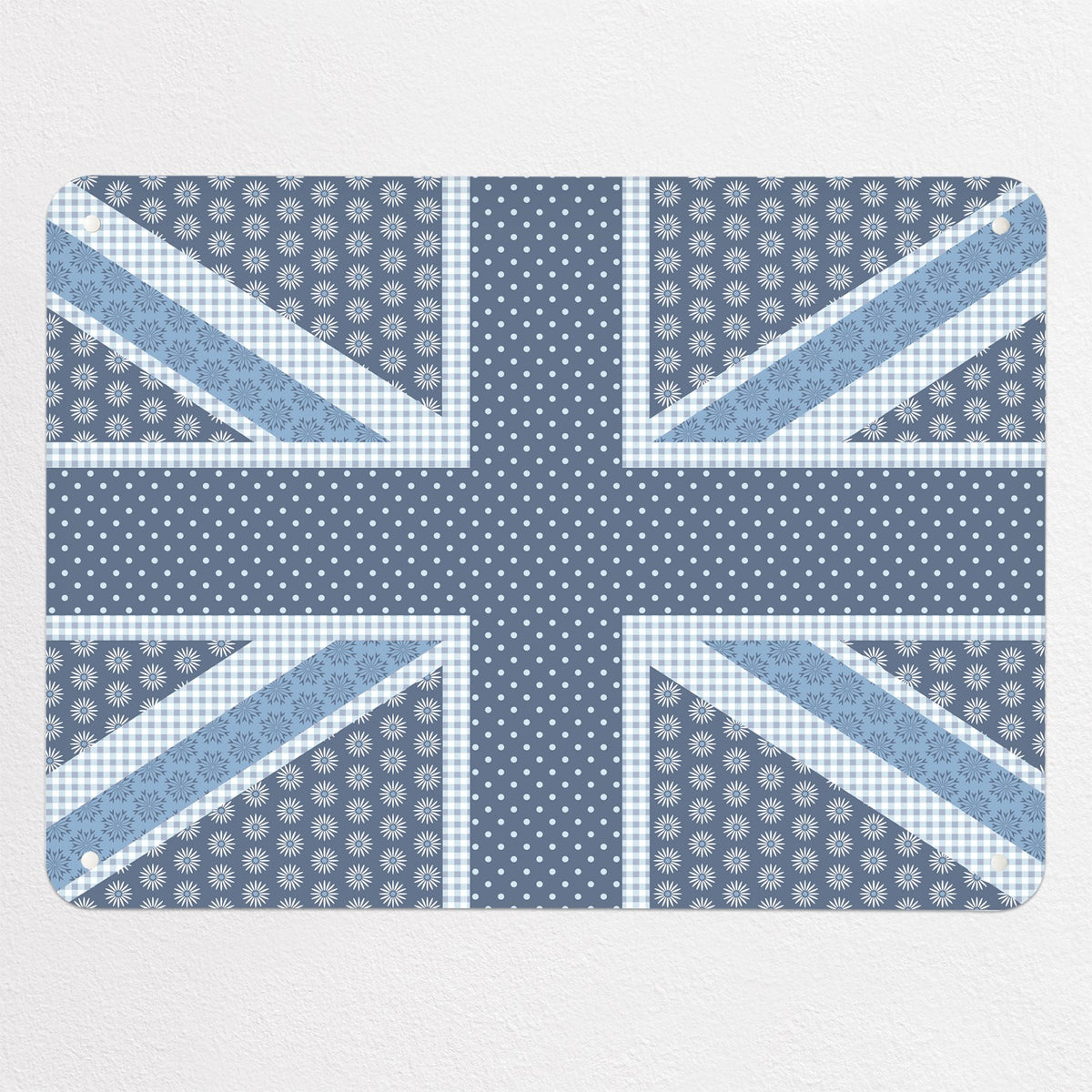 Cool Britannia magnetic notice board in Blue, medium size, 75 × 55 cm