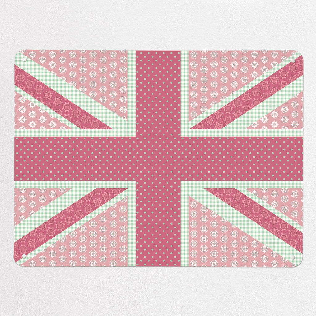 Cool Britannia magnetic notice board in Pink and Green, large size, 100 × 75 cm