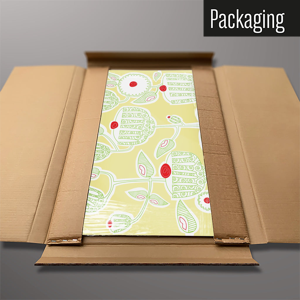 The Cupcake Plant magnetic notice board in Cupcake Plant - Yellow packed flat in its cardboard box