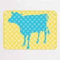 Daisy The Cow magnetic notice board in Blue/Yellow, small size, 55 × 40 cm