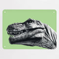 Dinosaur magnetic notice board in green, medium size, 75 × 55 cm