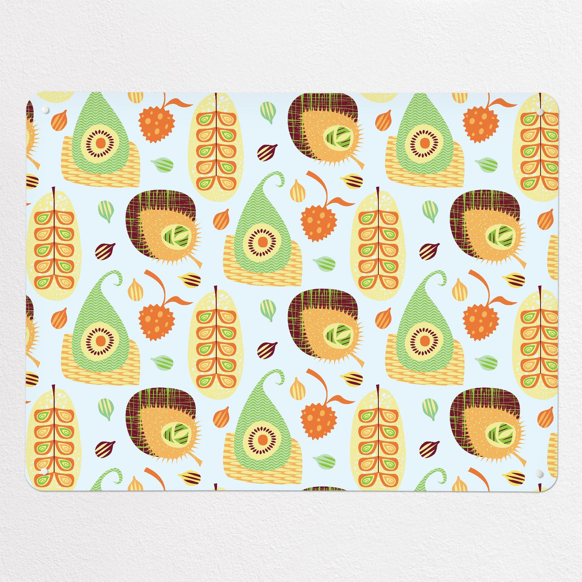 Exotic Fruit magnetic notice board in Exotic Fruit, large size, 100 × 75 cm