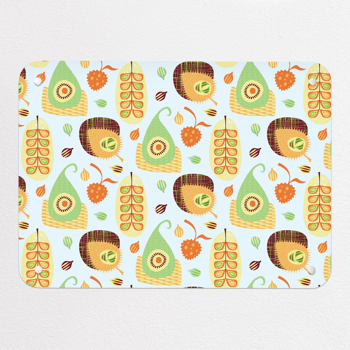 Exotic Fruit magnetic notice board in Exotic Fruit, small size, 55 × 40 cm