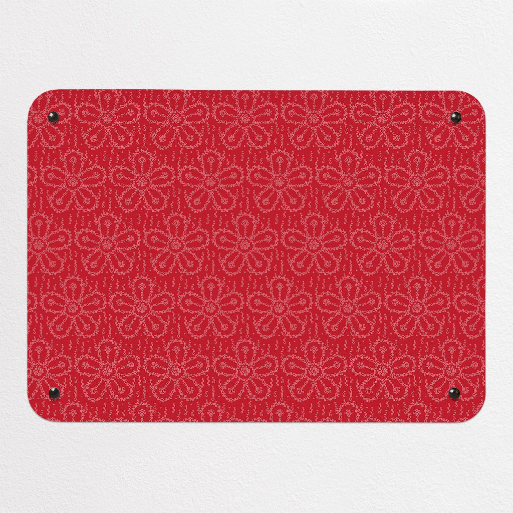 Fizzy Flowers magnetic notice board in Cherryade, small size, 55 × 40 cm