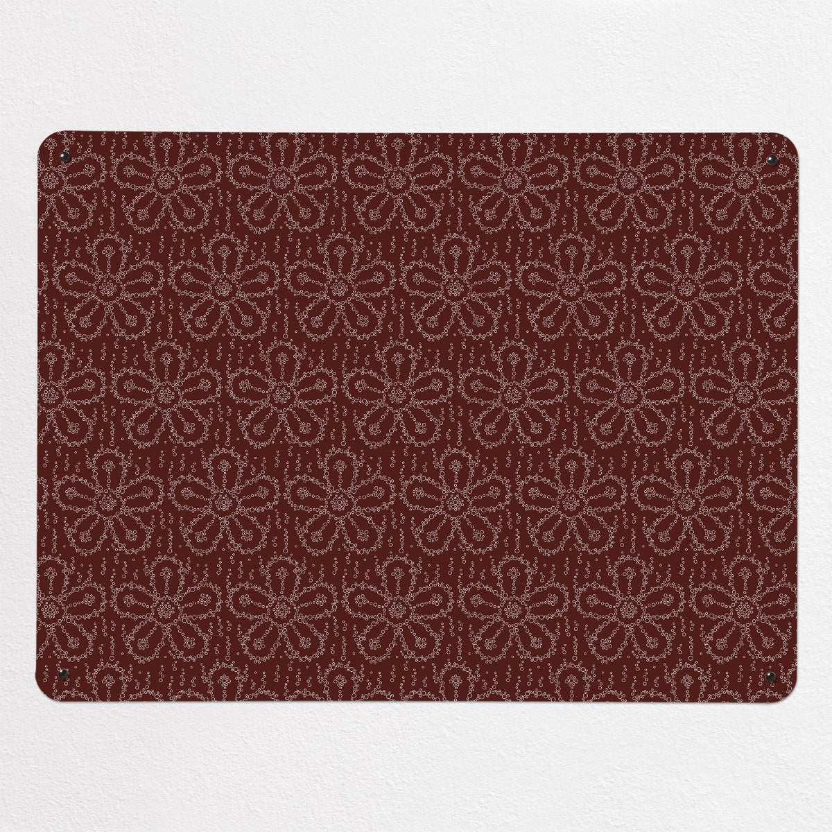Fizzy Flowers magnetic notice board in Cola, large size, 100 × 75 cm