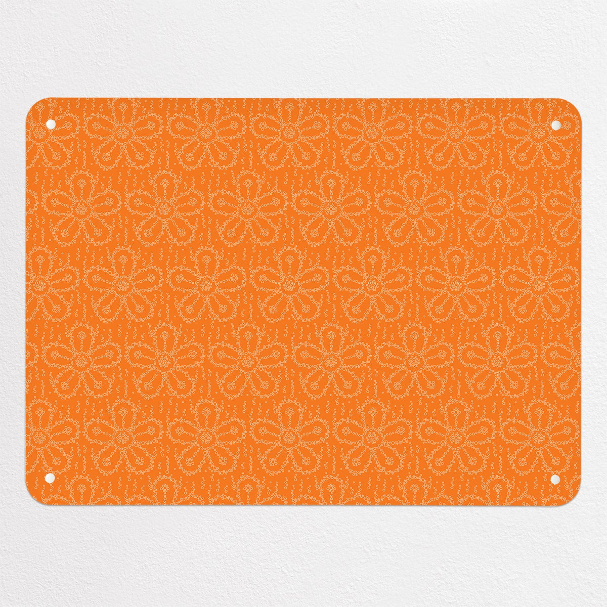 Fizzy Flowers magnetic notice board in Orangeade, medium size, 75 × 55 cm