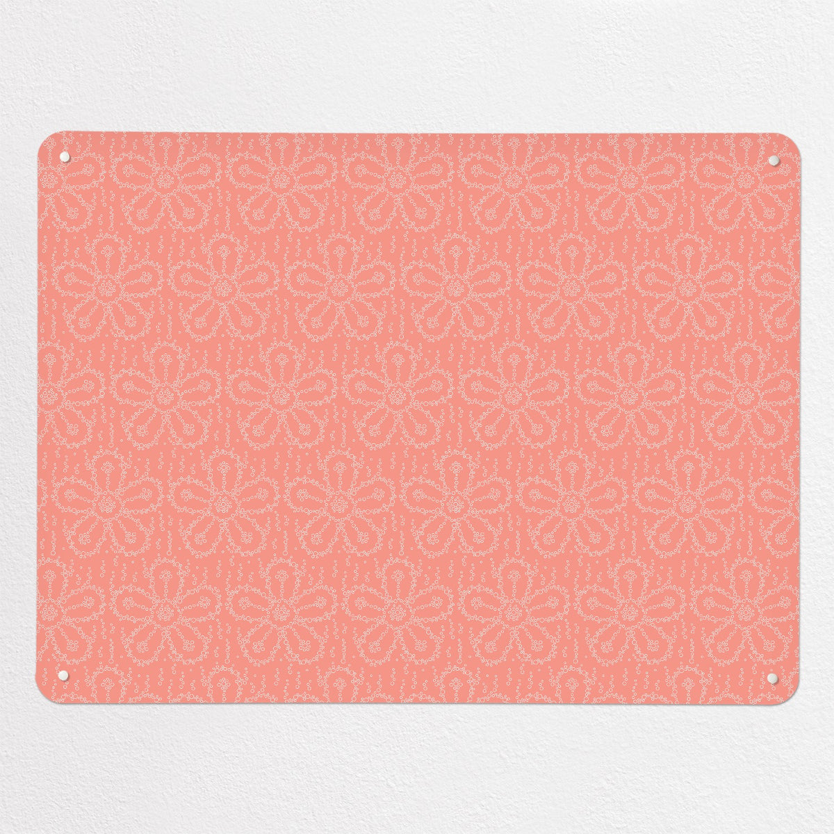 Fizzy Flowers magnetic notice board in Pink Fizz, large size, 100 × 75 cm
