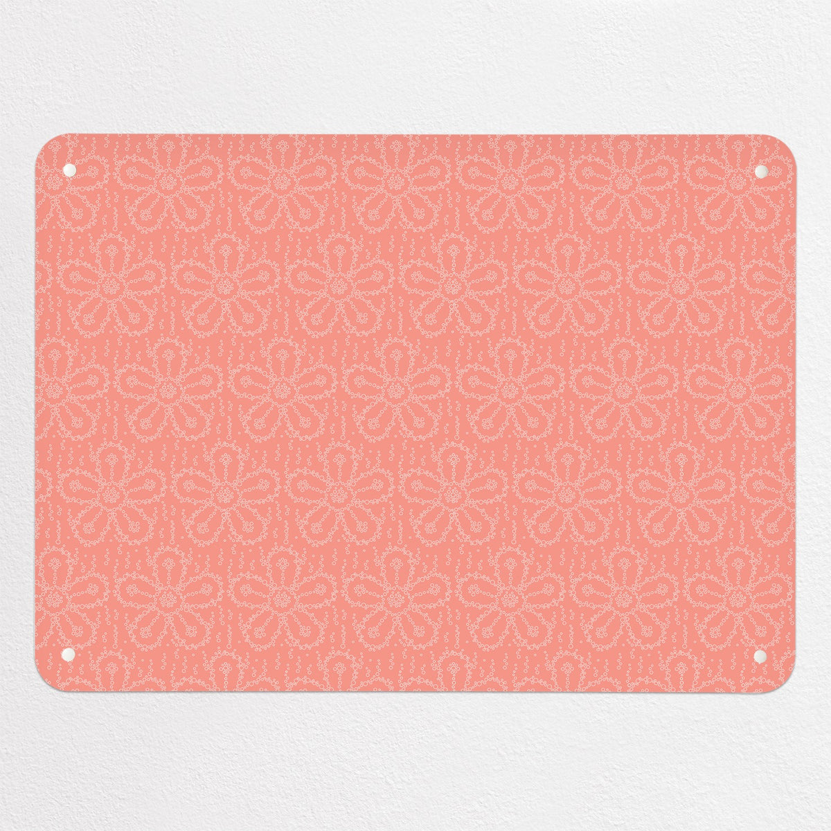 Fizzy Flowers magnetic notice board in Pink Fizz, medium size, 75 × 55 cm
