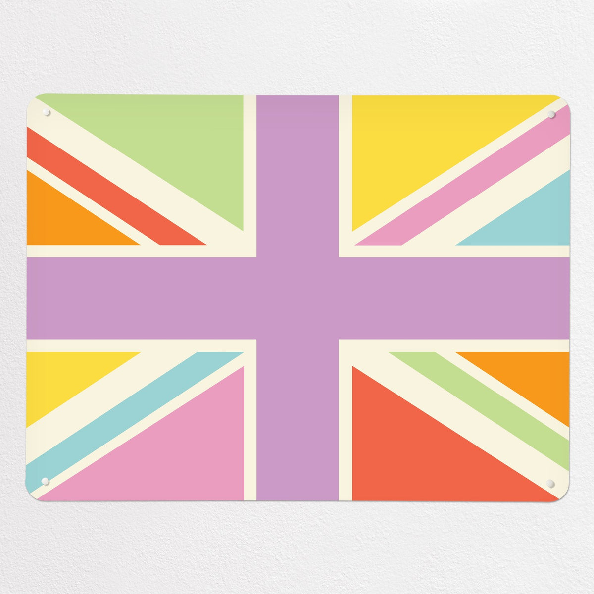 Flags magnetic notice board in Union Jack Multi Colours, large size, 100 × 75 cm
