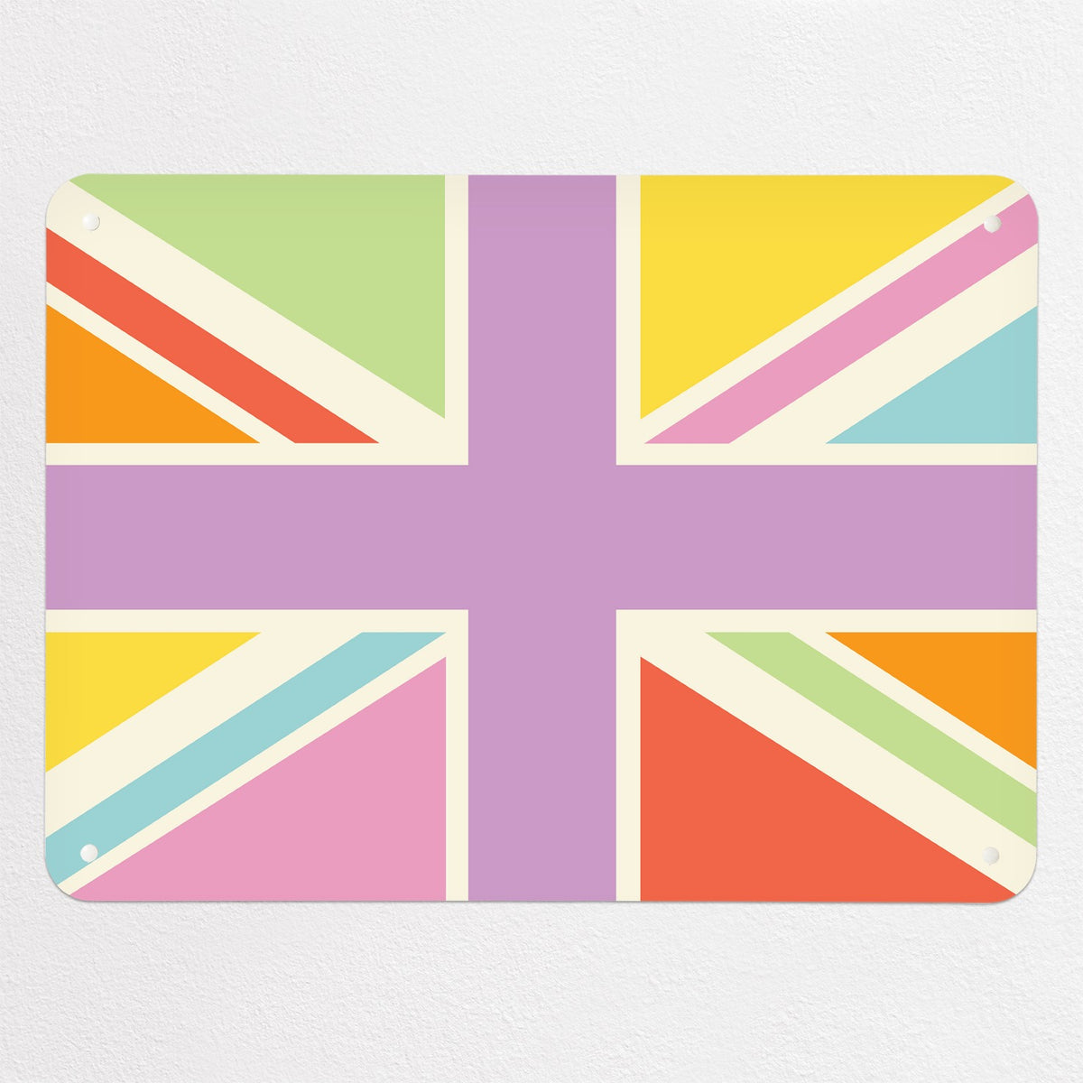 Flags magnetic notice board in Union Jack Multi Colours, medium size, 75 × 55 cm