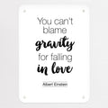Inspirational Quote Albert Einstein magnetic notice board in White, small size, 40 × 55 cm