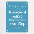 Inspirational Quote Lao Tzu magnetic notice board in Blue, small size, 40 × 55 cm