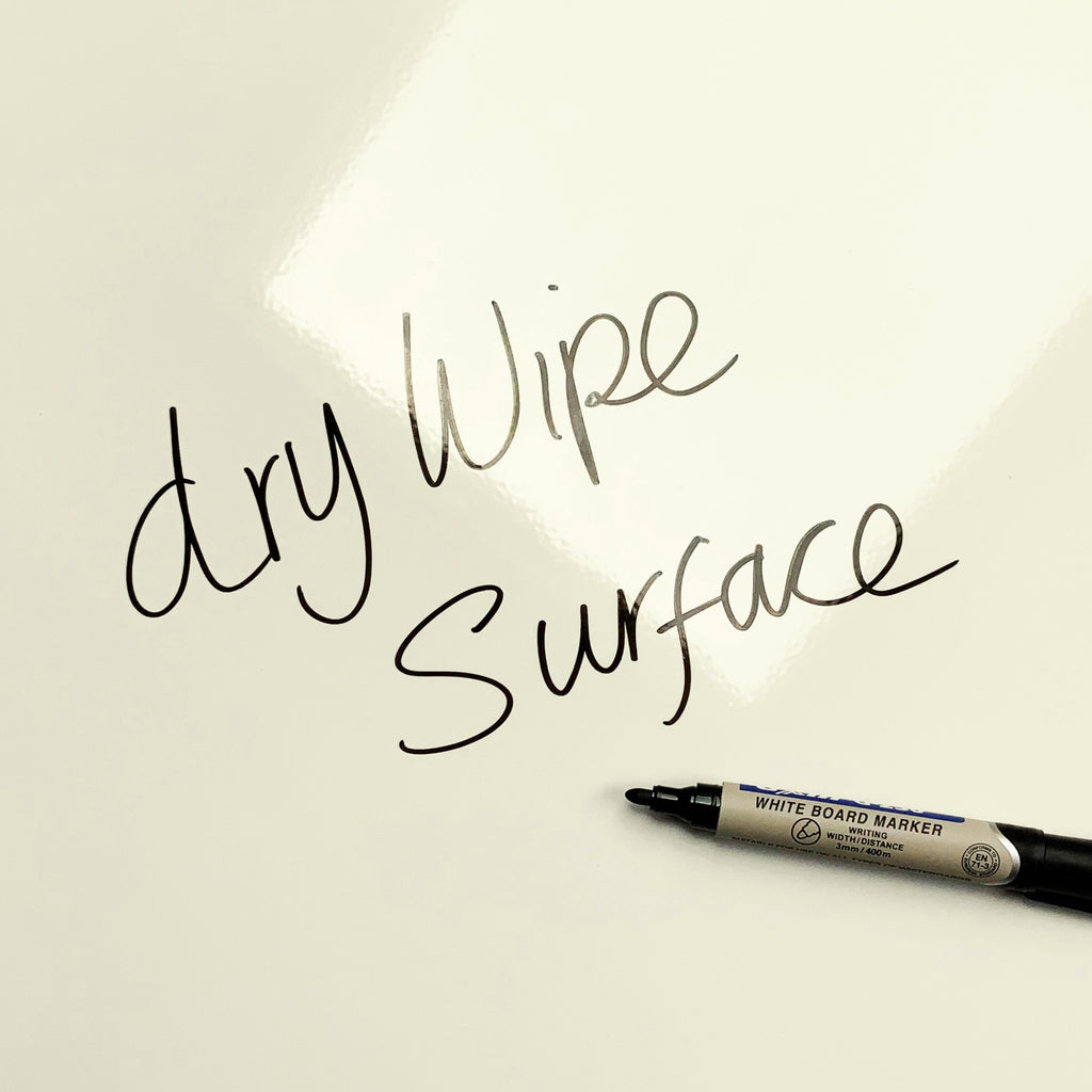 The words dry wipe surface written in marker pen on the Lucky Jar - Suns Lucky Jar magnetic notice board