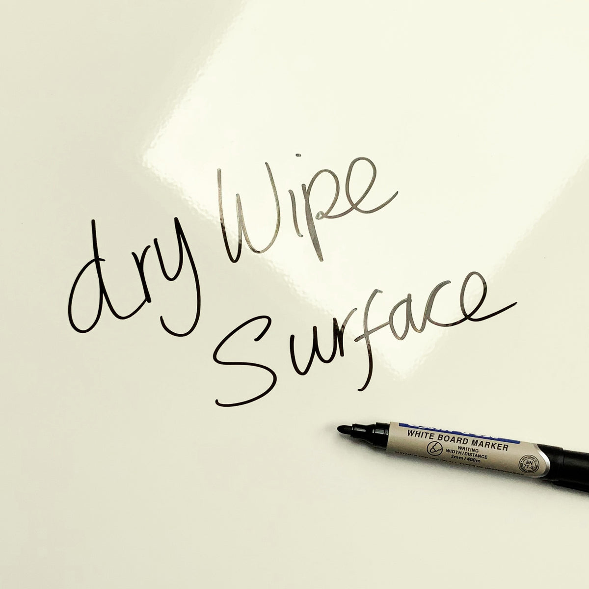 The words dry wipe surface written in marker pen on the Lucky Jar - Suns Lucky Jar magnetic notice board