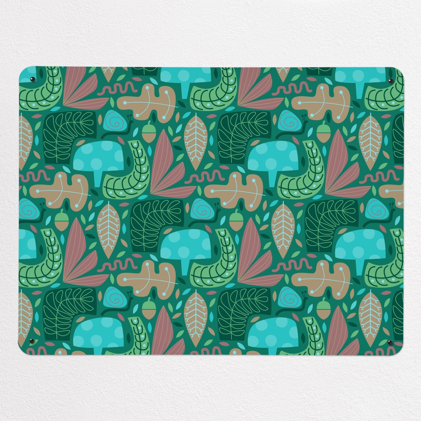 Notice Design Patterns Forest Floor - Large Magnetic Notice Board – Beyond the Fridge.co.uk