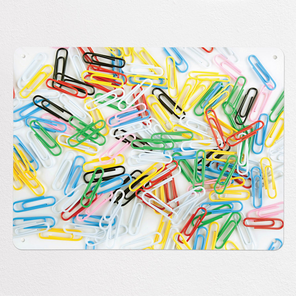 Paper Clips magnetic notice board in Paper Clips, large size, 100 × 75 cm