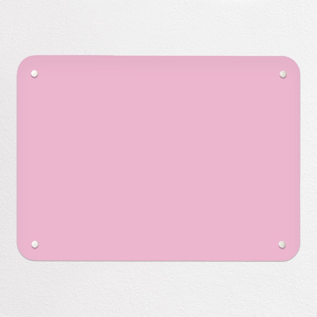 Plain Pink magnetic notice board, small size, 55 × 40 cm