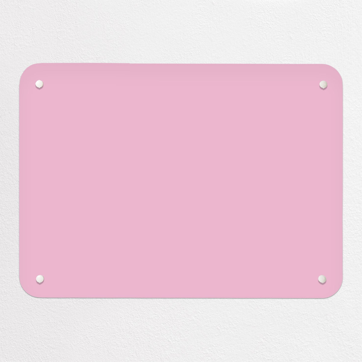 Plain Pink magnetic notice board, small size, 55 × 40 cm