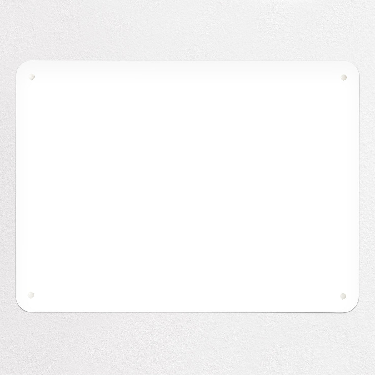 Plain White magnetic notice board, medium size, 75 × 55 cm