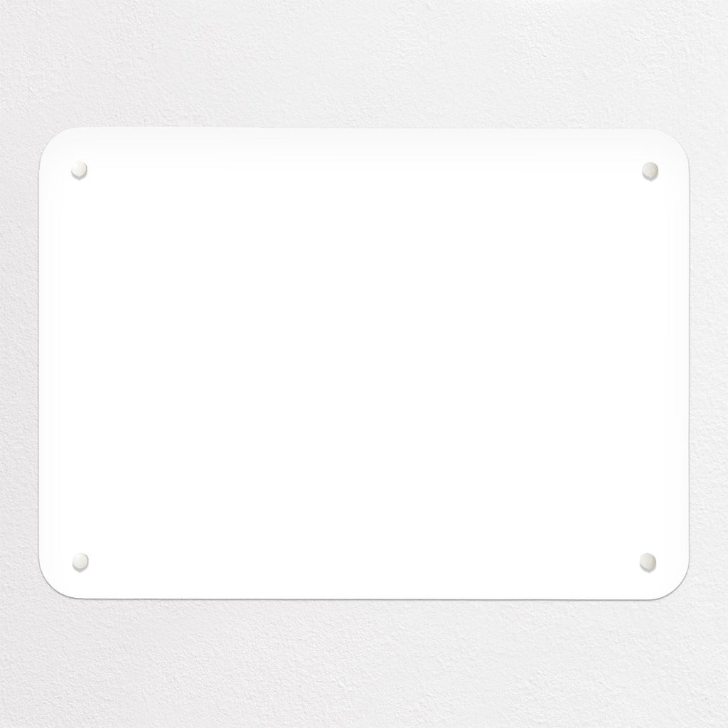 Plain White magnetic notice board, small size, 55 × 40 cm