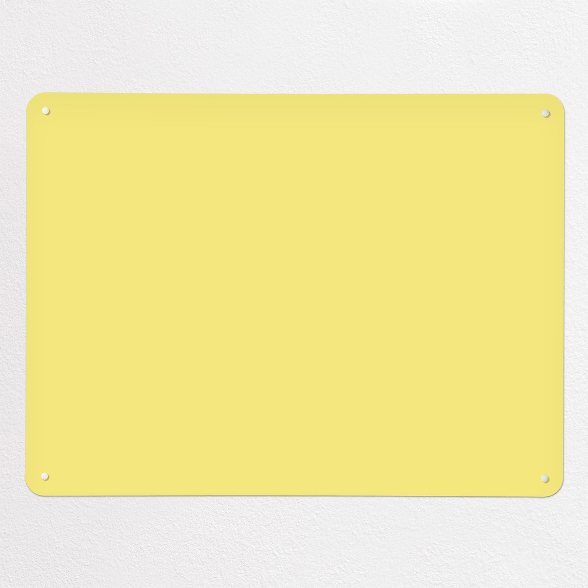 Plain Yellow magnetic notice board, large size, 100 × 75 cm