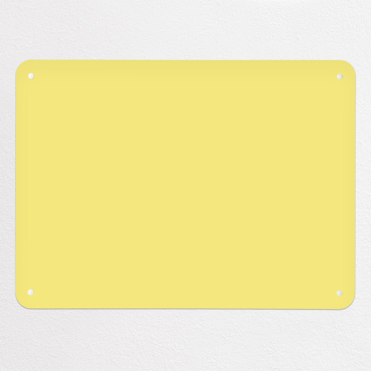 Plain Yellow magnetic notice board, medium size, 75 × 55 cm