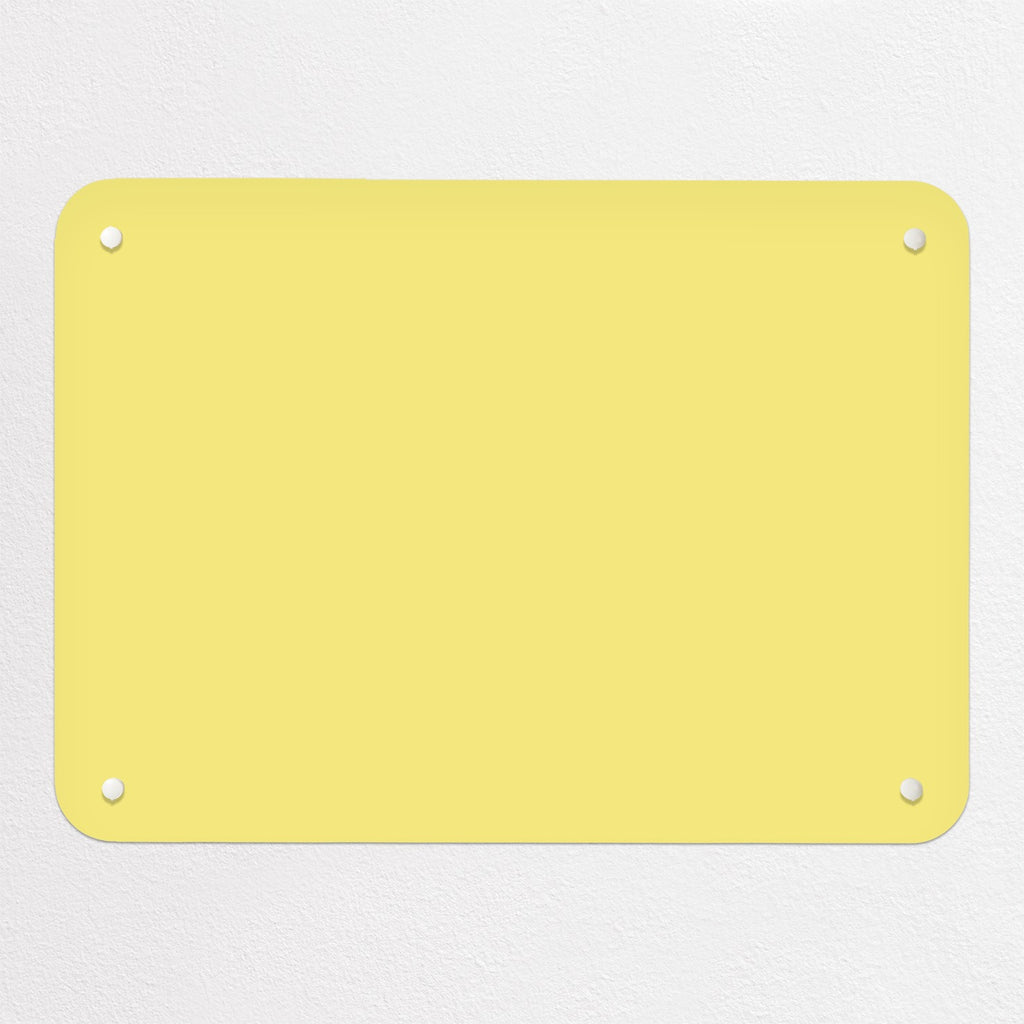 Plain Yellow magnetic notice board, small size, 55 × 40 cm
