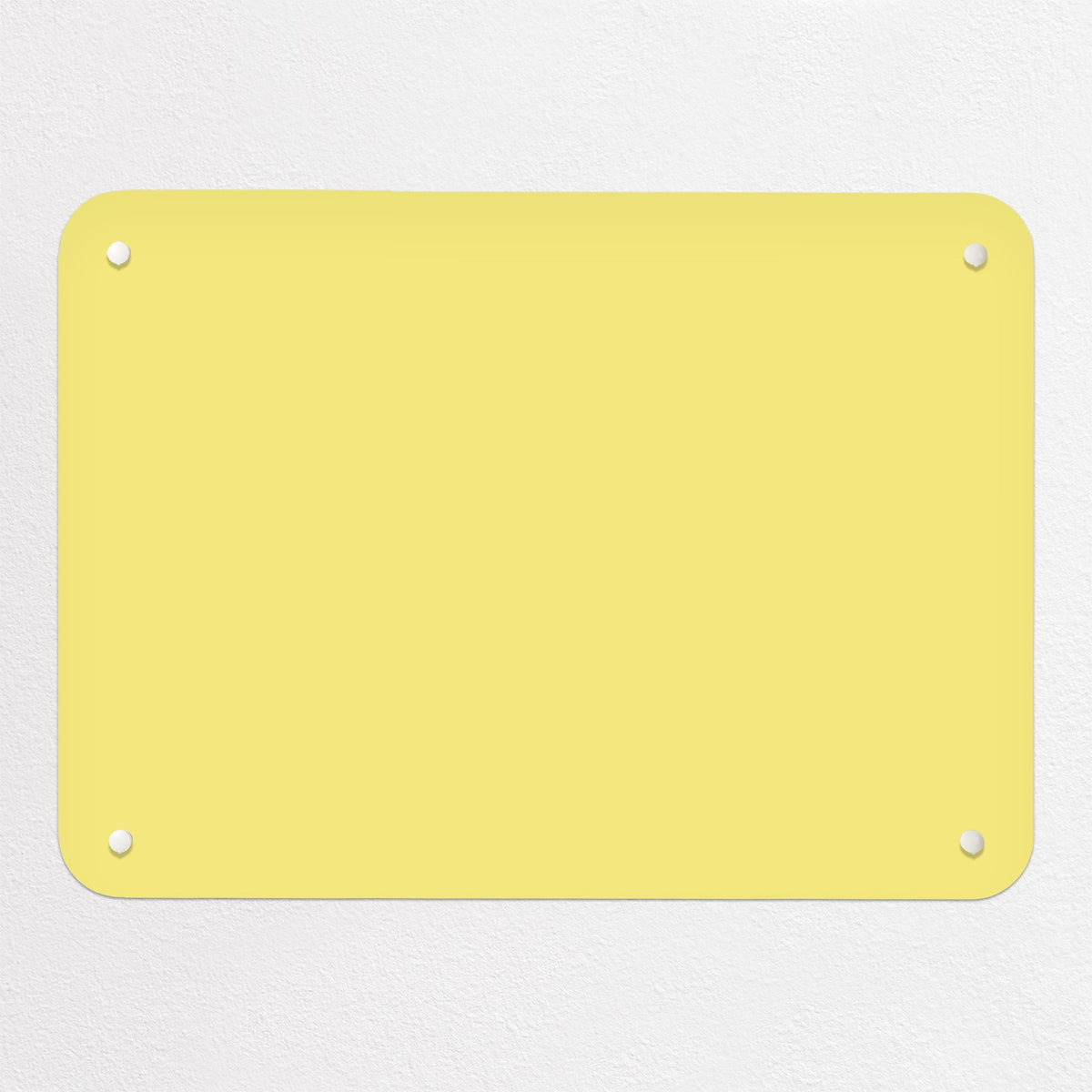 Plain Yellow magnetic notice board, small size, 55 × 40 cm