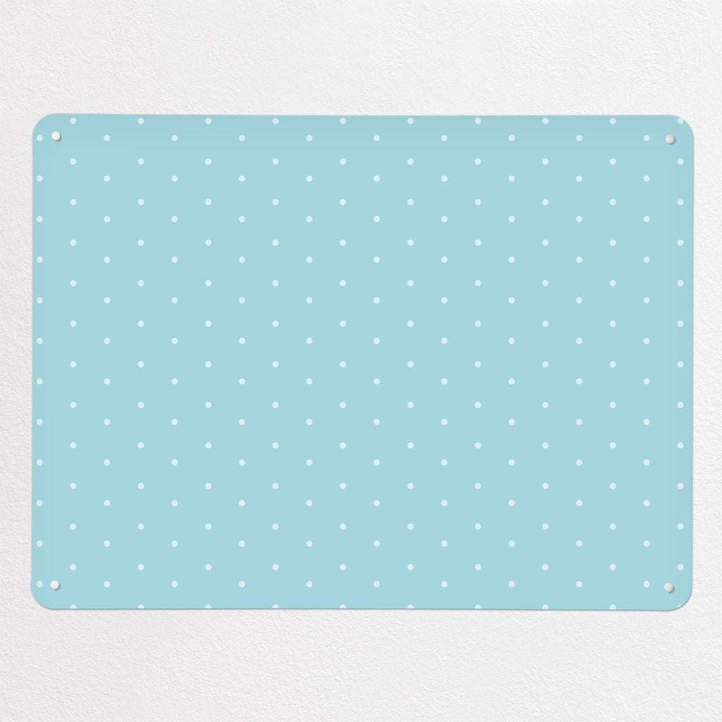 Polka Dots Design magnetic notice board in Blue, large size, 100 × 75 cm