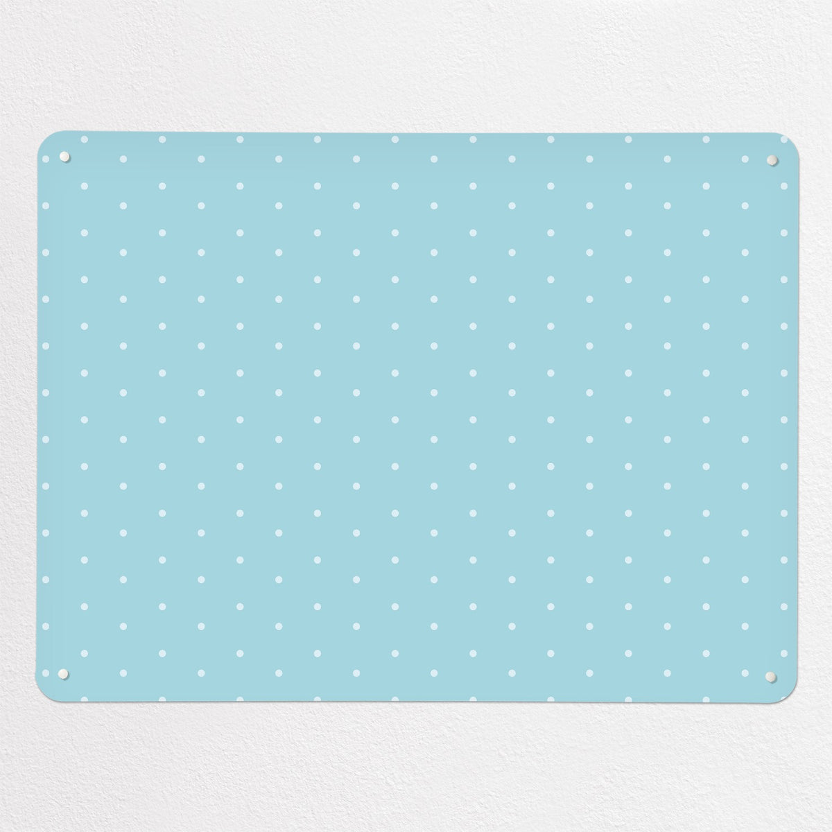 Polka Dots Design magnetic notice board in Blue, large size, 100 × 75 cm