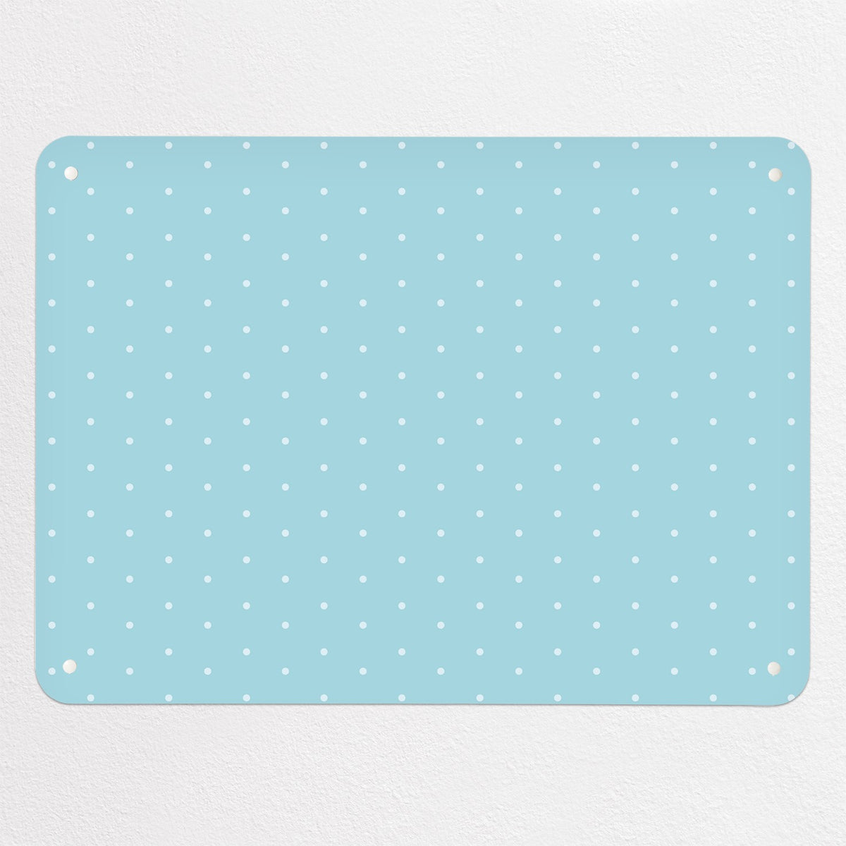 Polka Dots Design magnetic notice board in Blue, medium size, 75 × 55 cm