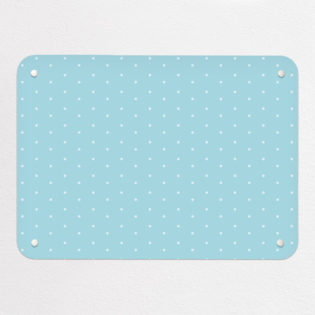 Polka Dots Design magnetic notice board in Blue, small size, 55 × 40 cm