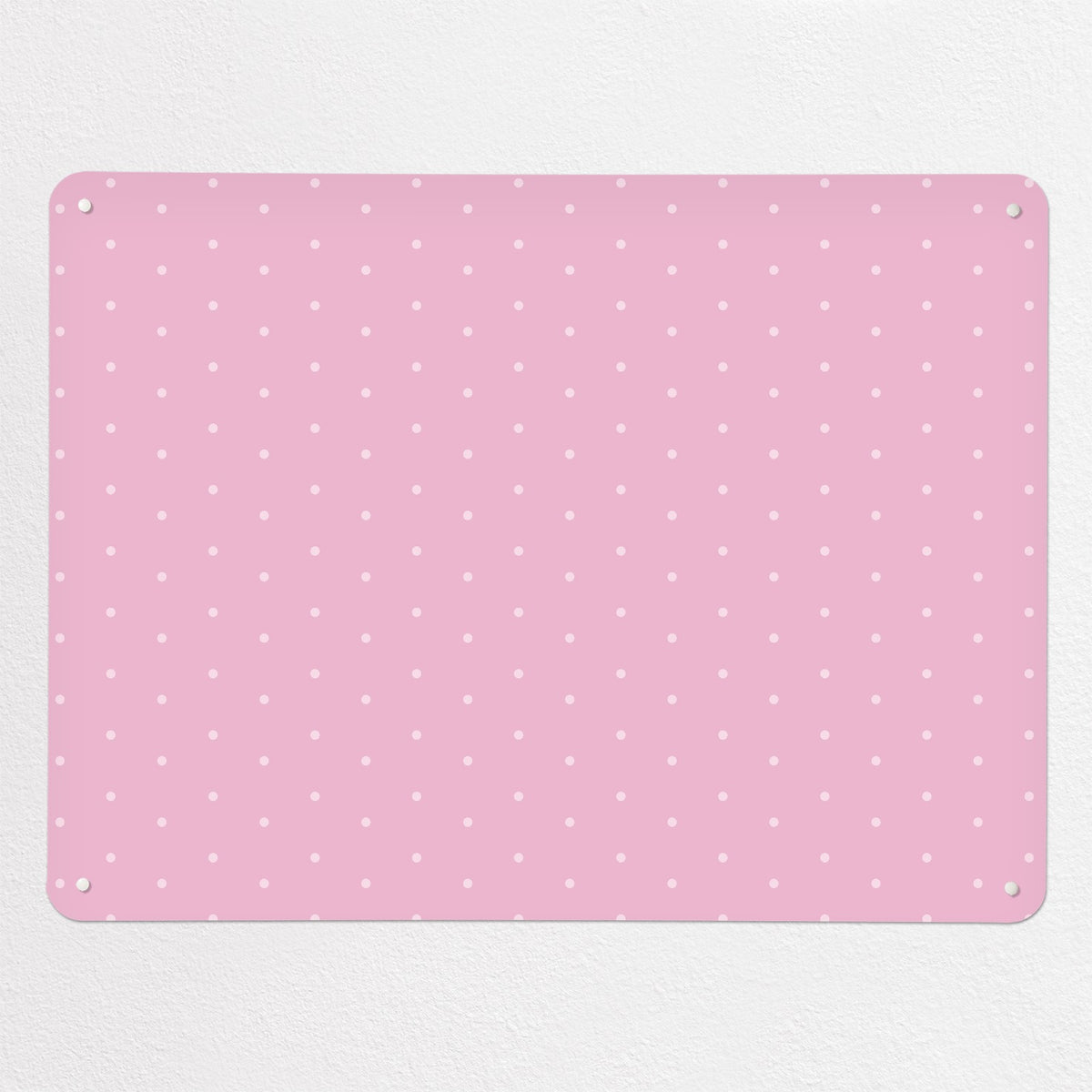 Polka Dots Design magnetic notice board in Pink, large size, 100 × 75 cm