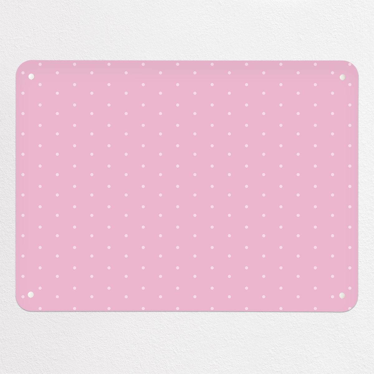 Polka Dots Design magnetic notice board in Pink, medium size, 75 × 55 cm