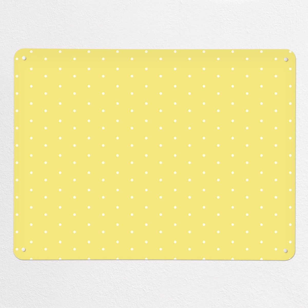 Polka Dots Design magnetic notice board in Yellow, large size, 100 × 75 cm