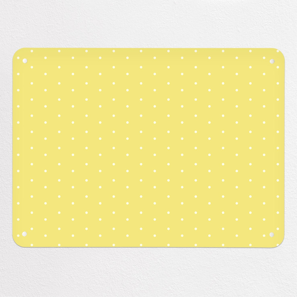 Polka Dots Design magnetic notice board in Yellow, medium size, 75 × 55 cm
