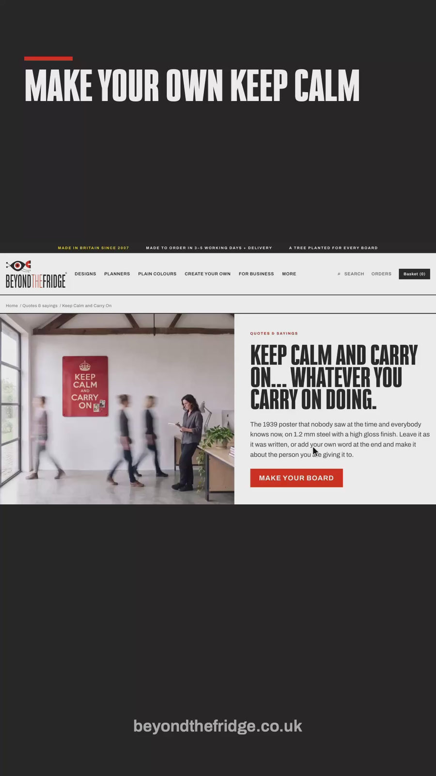How to use the Keep Calm and Carry On maker: help video (phone)