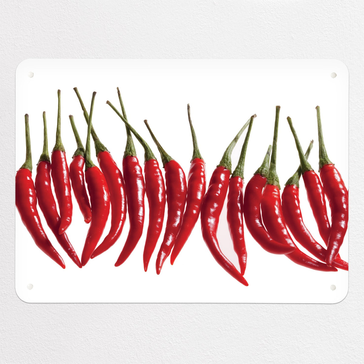 Red Chillies magnetic notice board in Red Chillies, medium size, 75 × 55 cm