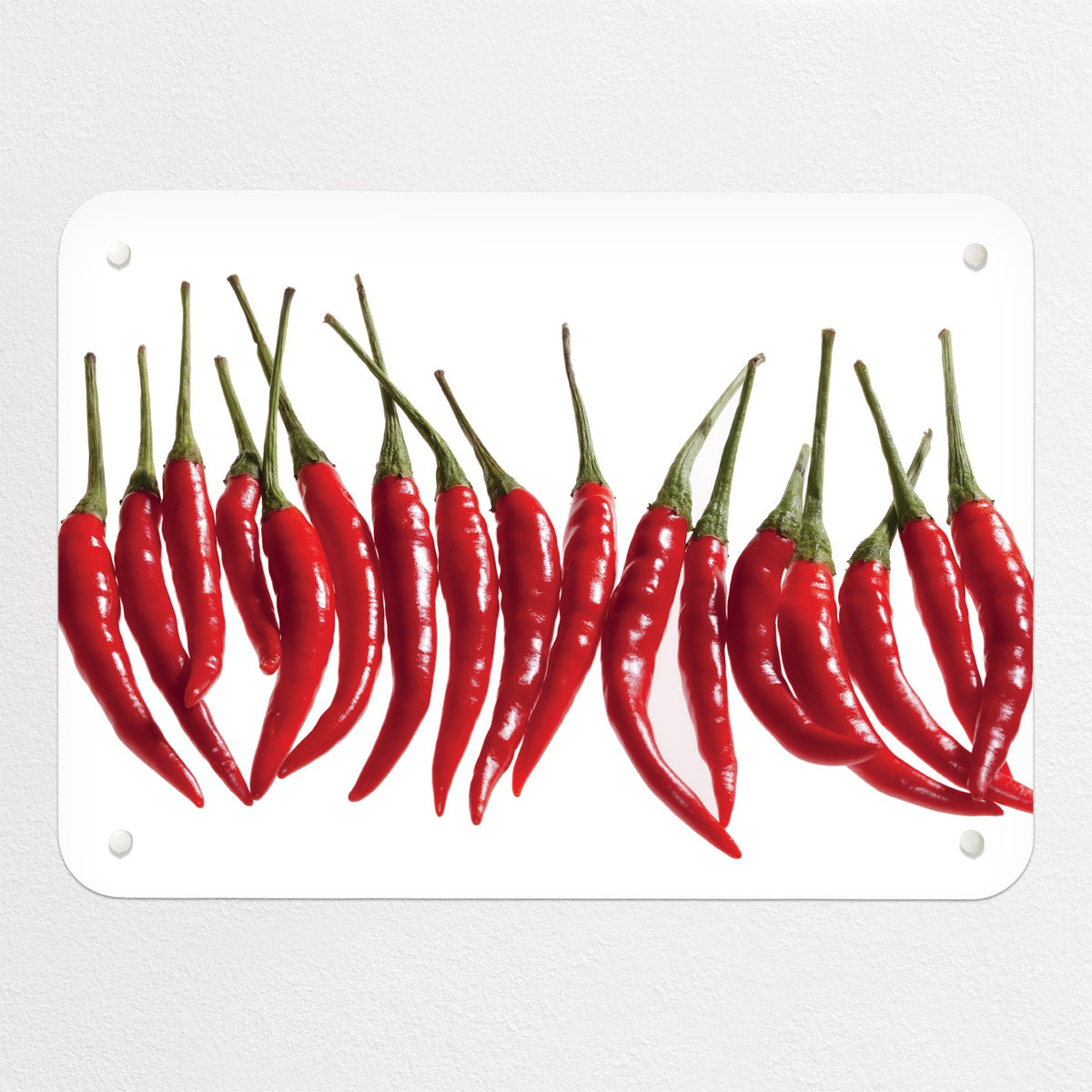 Red Chillies magnetic notice board in Red Chillies, small size, 55 × 40 cm
