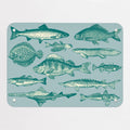 Sea Life Illustrations magnetic notice board in Fish Illustration, small size, 55 × 40 cm