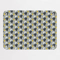 Shards Design magnetic notice board in Concrete and Yellow, small size, 55 × 40 cm