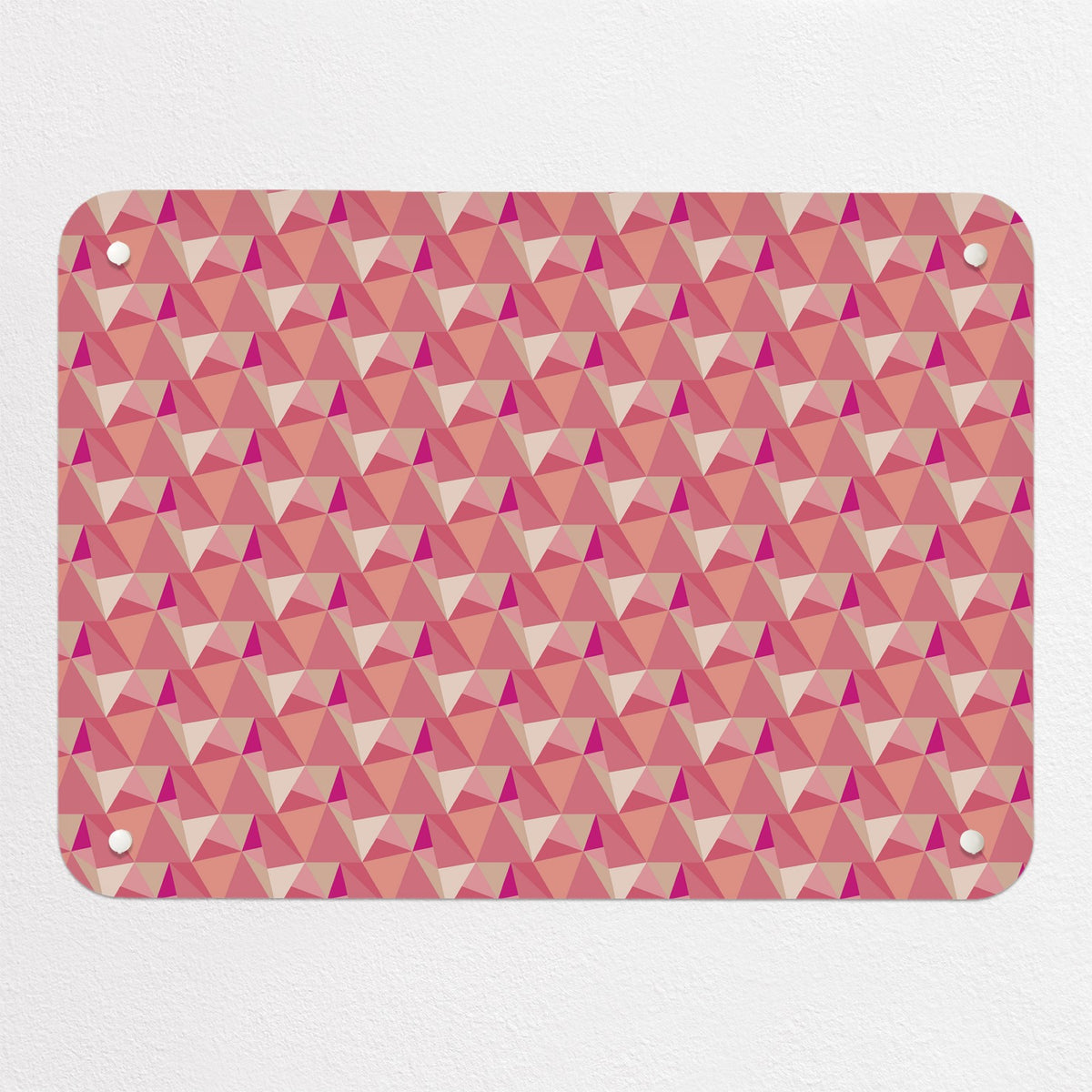 Shards Design magnetic notice board in Cotton Candy, small size, 55 × 40 cm