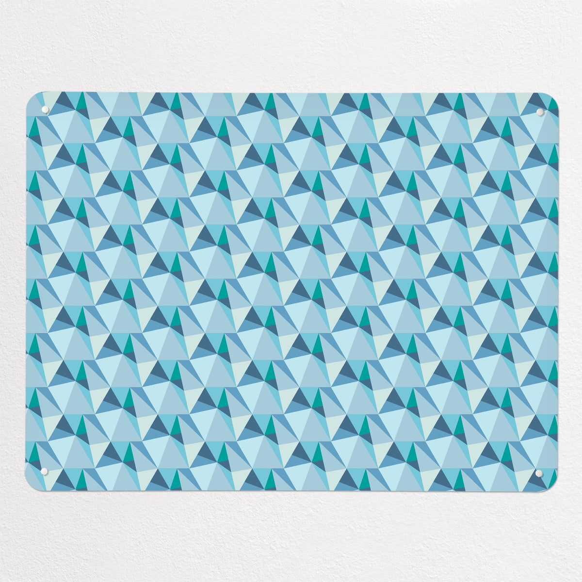 Shards Design magnetic notice board in Ocean, large size, 100 × 75 cm