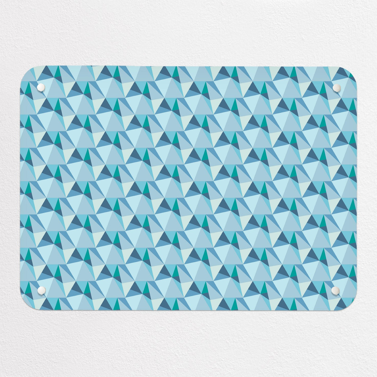 Shards Design magnetic notice board in Ocean, small size, 55 × 40 cm