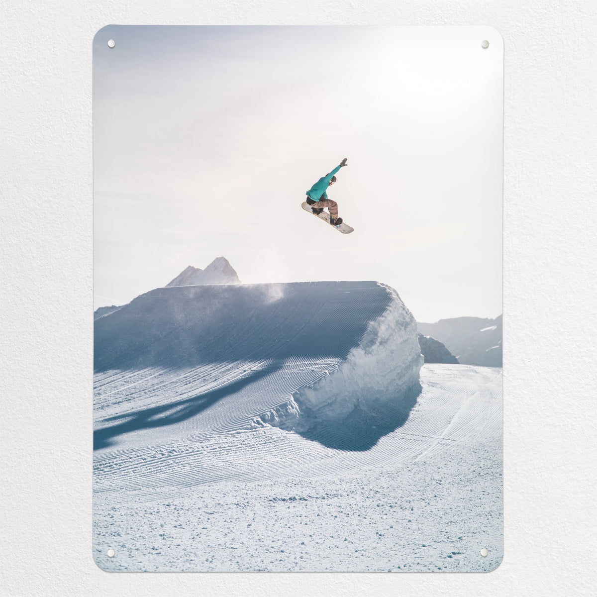 Snowboarding magnetic notice board, large size, 75 × 100 cm