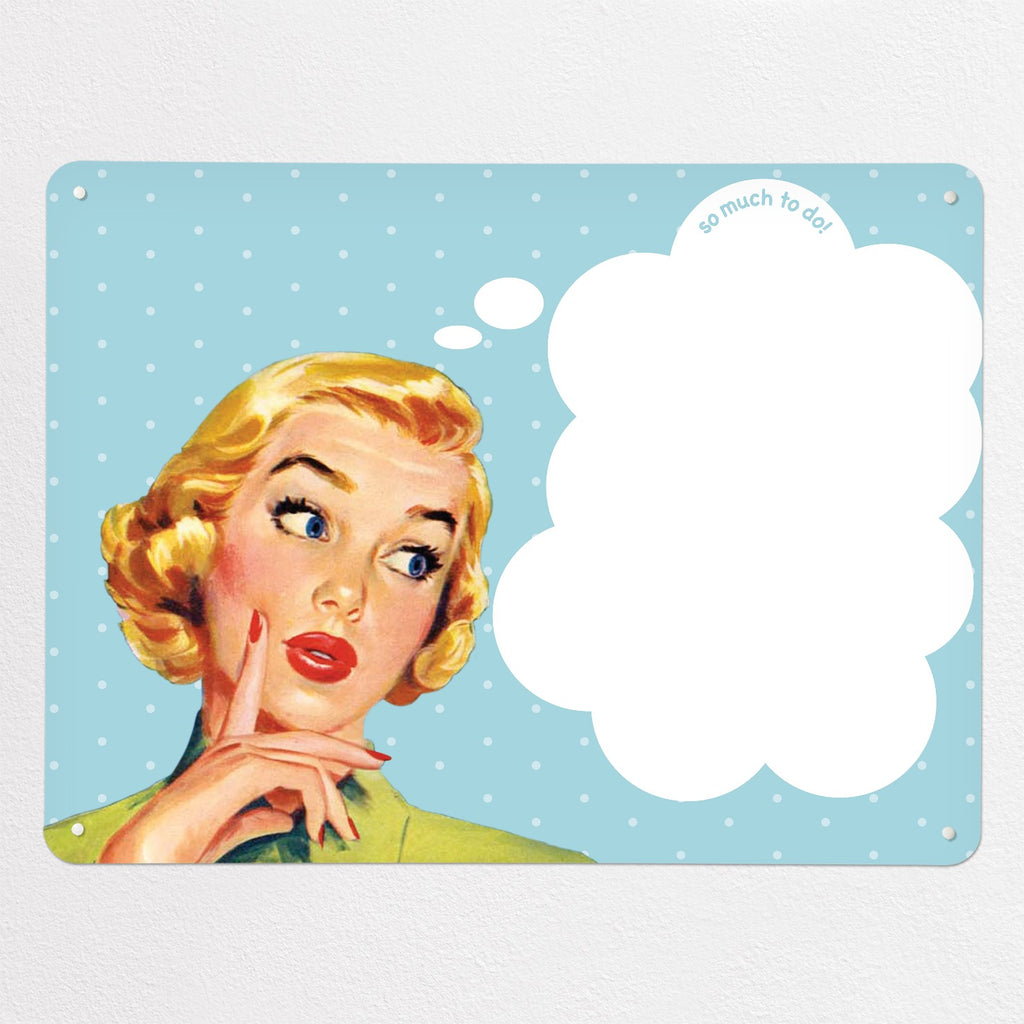 So Much To Do magnetic notice board in blue, large size, 100 × 75 cm
