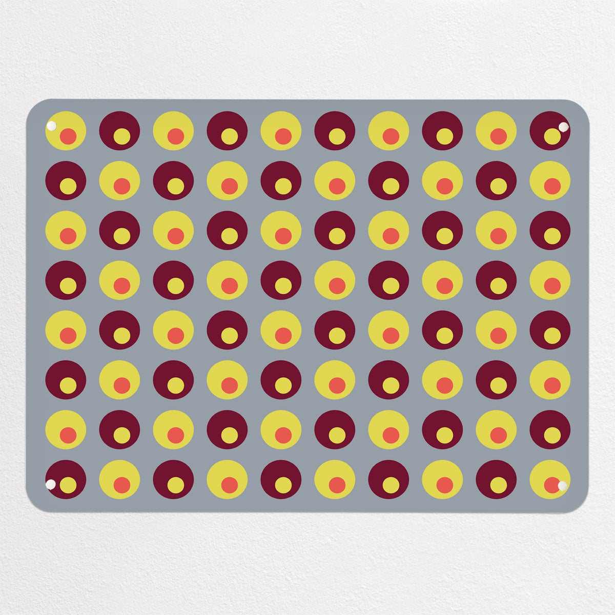 Spots magnetic notice board in Spots on Grey, medium size, 75 × 55 cm