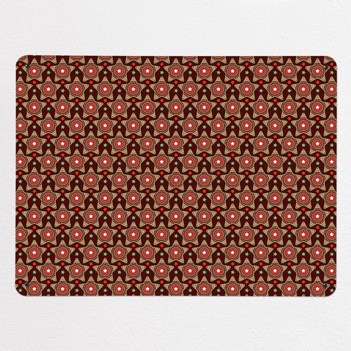 Stars magnetic notice board in maroon, large size, 100 × 75 cm