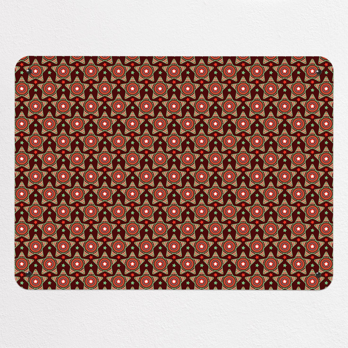 Stars magnetic notice board in maroon, medium size, 75 × 55 cm